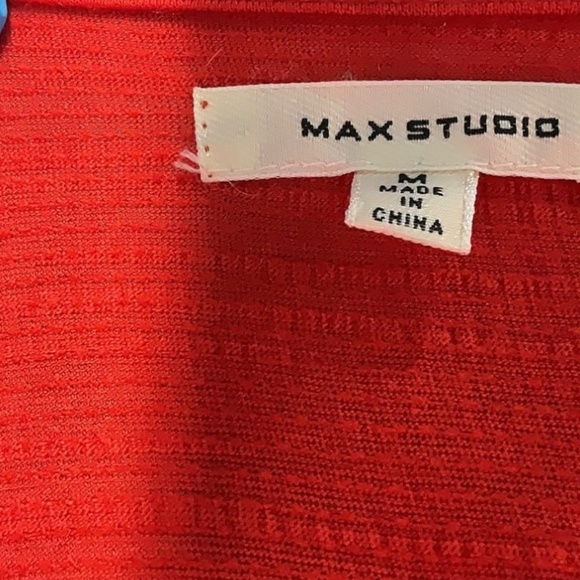 Max Studio Midi Maxi Long Dress Red Size M Like New - Picture 3 of 3
